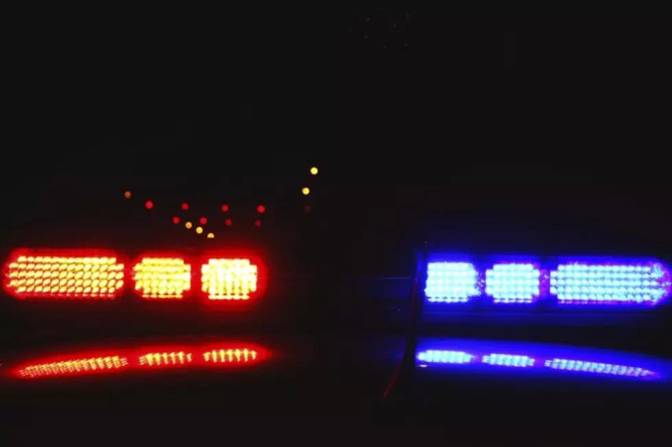Police lights by night